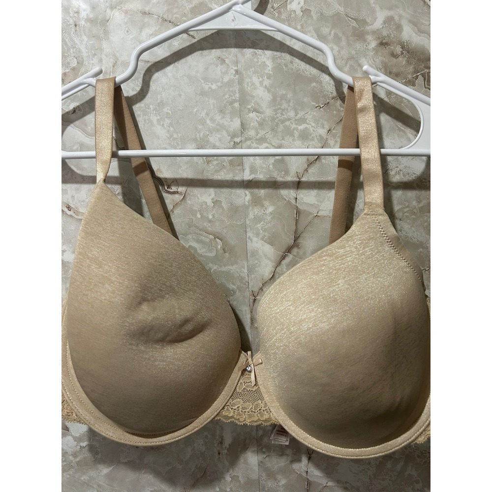 Dorina Celine Beige Nude Lace Trim Underwire T-Shirt Bra 42C D17165K